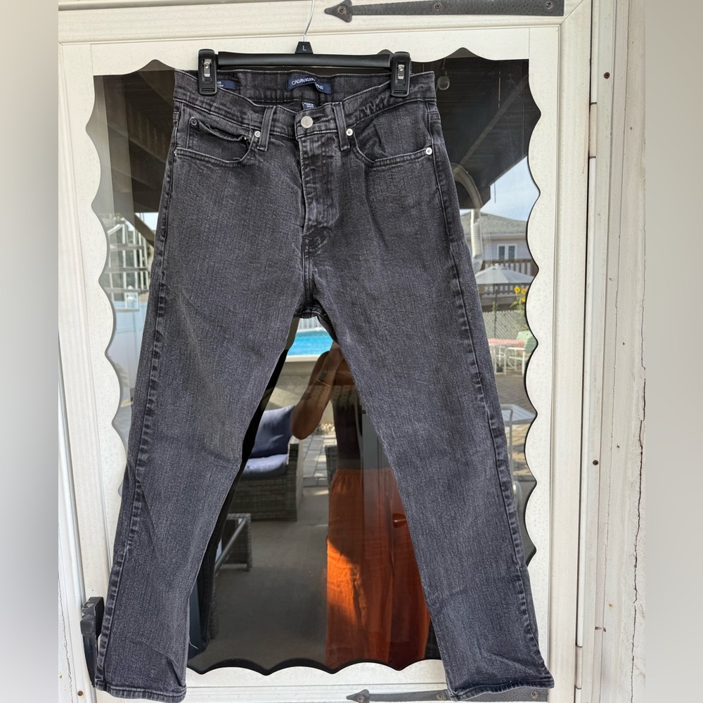 Calvin Klein Men's Charcoal Straight Jeans